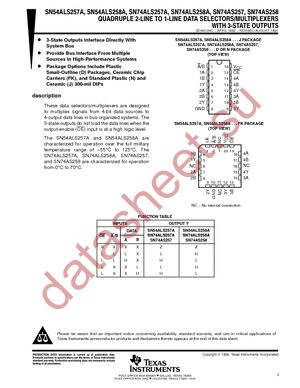 SN74AS257NSRG4 datasheet  